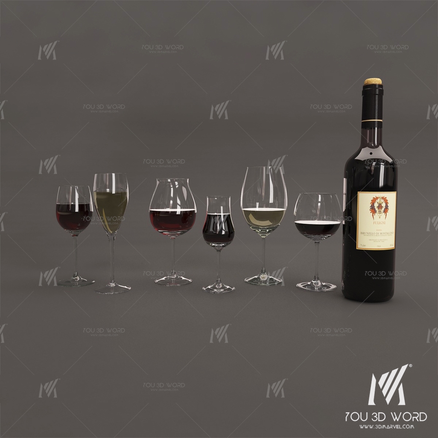Bottles and Glasses of wine